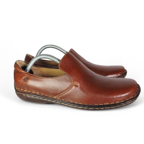 BORN Nevis Casual Leather Slip-on Loafers Brown W6525 Women's 7.5 - Picture 4 of 12